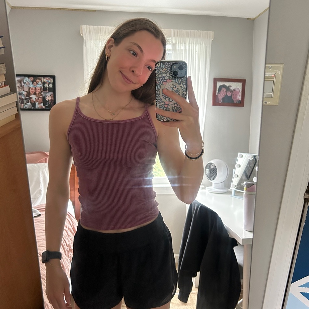 mauve / pink / purple american eagle women’s ribbed tank top🩷💜